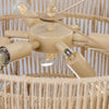 Farmhouse Rattan Pendant Chandelier Lighting with 4-Layer Woven Design