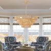 Farmhouse Rattan Pendant Chandelier Lighting with 4-Layer Woven Design