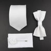 Fashion Red Business Necktie Matching Bowtie Flower Vintage Design Set For Men Self-Tie Bow Tie And Pocket Square Classic Business Tuxedo Wedding Bowties Handkerchief Set Men Necktie And Pocket Square Set