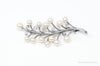 Antique K.T. Pearl Branch Sterling Silver Brooch Pin