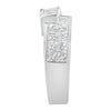 14K White Gold 2.0 Cttw Channel-Set Princess and Baguette-Cut Diamond Bypass Ring Band (G-H Color, SI1-SI2 Clarity) - Ring Size 6.5