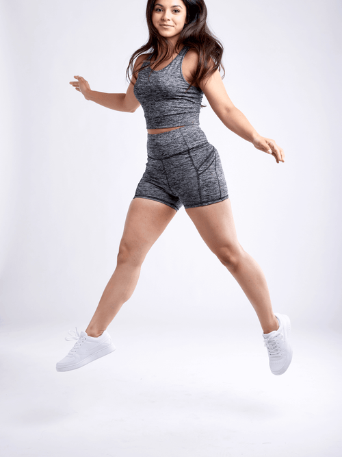 JupiterGear High-Waisted Athletic Shorts with Side Pockets