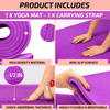 XGear Fitness Thick Travel Yoga Mat with Carrying Strap