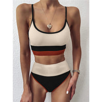 Female Swimsuit High Waist Bikini Women High Waist Bikini Set Two Piece Swimsuits Bikini Top With Bottoms Bathing Suits For Teens Girls Women Swimwear Two-pieces Bikini Set Sport Bathing Suit Swim Lady