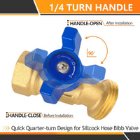 1/2" FNPT X 3/4" GHT Spigot, Hose Bibb Valve