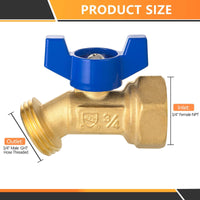 3/4" FNPT x 3/4" GHT Spigot, Hose Bibb Valve