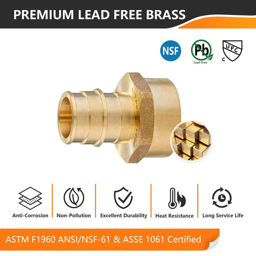 30 Pcs PEX A Expansion 1/2" PEX x 1/2" Female Threaded F1960 Adapter Wholesale