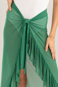 HYFVE Ruffle Trim Sarong Skirt Cover Up