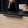 Edge Brushed Matt Black "Artisan" Drawer Pulls Euro • Knobs