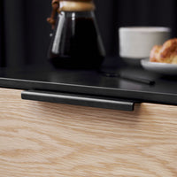 Edge Brushed Matt Black "Artisan" Drawer Pulls Euro • Knobs