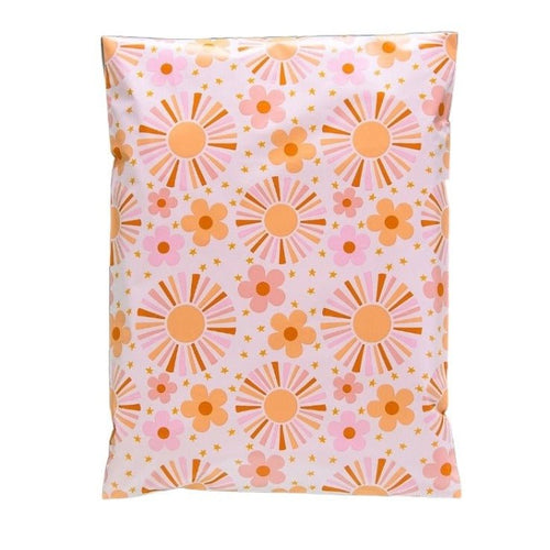 Flower Sunshine Poly Mailers Size 19x24 Colorful Shipping Bags