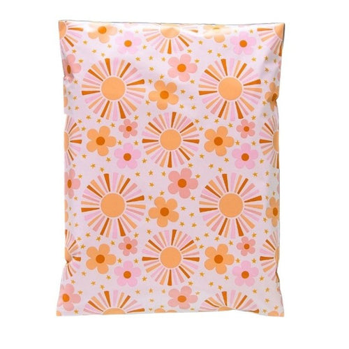 Flower Sunshine Poly Mailers Size 19x24 Colorful Shipping Bags