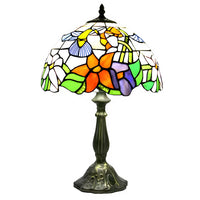 Elegant Flower Tiffany-Style Lamp Glass Tabletop