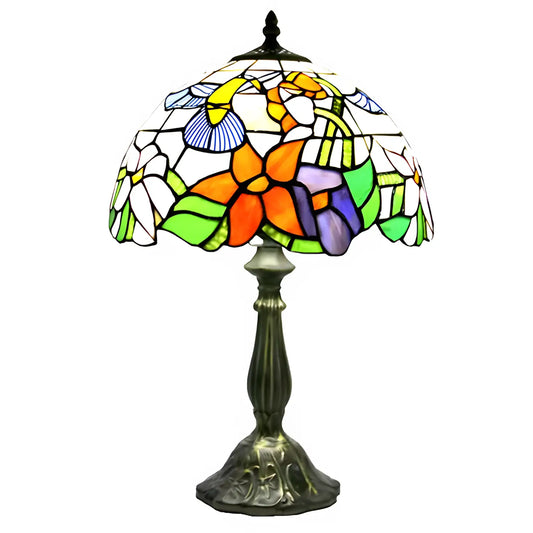 Elegant Flower Tiffany-Style Lamp Glass Tabletop