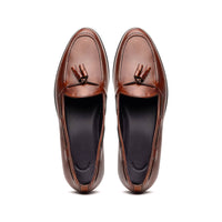 15-586-CGN FRANCO Italian Calfskin Tassel Loafer Cognac