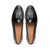14-580-BLK FRANCO Teju Lizard Tassel Loafer, Black