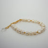 Freshwater Pearl Gold Bracelet Adjustable 7 Inch Delicate
