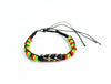Friendship Bracelet Adjustable Beaded Rasta Hemp Cord