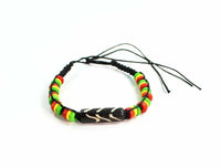Friendship Bracelet Adjustable Beaded Rasta Hemp Cord
