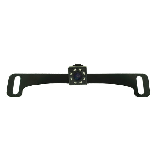 Master Tailgaters Small License Plate Frame Backup or Front Camera with 8 IR LED Night Vision, IP68 Waterproof, and 170° Wide Angle Camera