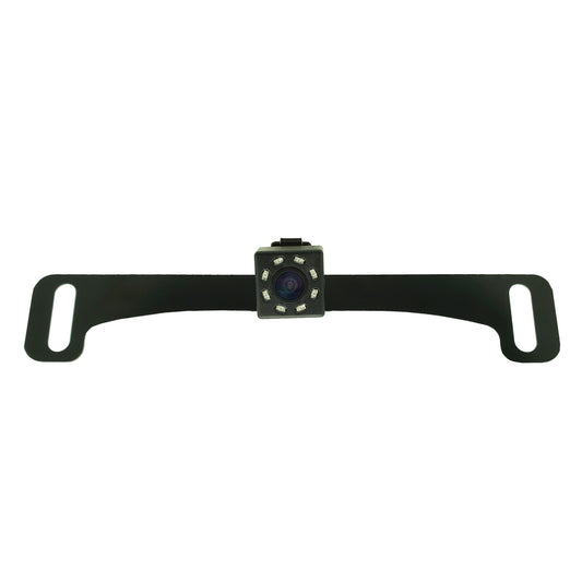 Master Tailgaters Small License Plate Frame Backup or Front Camera with 8 IR LED Night Vision, IP68 Waterproof, and 170° Wide Angle Camera