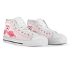 Pink Flamingo Love High Top Shoes