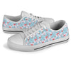 Flamingo Blue Floral Low Top Shoes