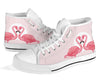 Pink Flamingo Love High Top Shoes