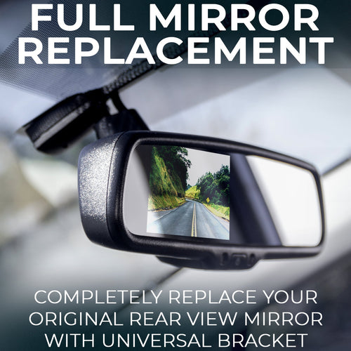 Master Tailgaters 10.5" Rear View Mirror with 4.3" LCD Screen + Auto Dimming Mirror | Ultra Bright | Rearview Universal Fit | Auto Adjusting Brightness LCD | Anti Glare | Full Mirror Replacement