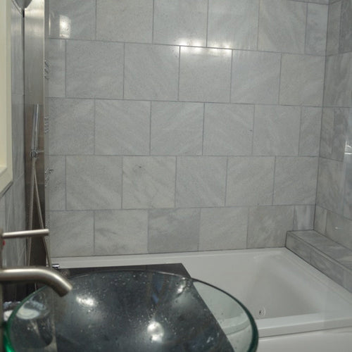 Fume Gray Marble Floor and Wall Tile - Livfloors Collection