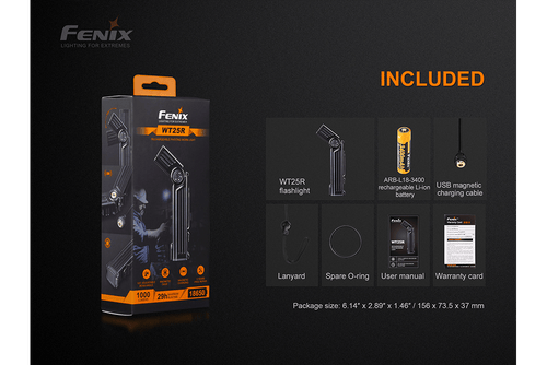 Fenix WT25R Adjustable Head LED Flashlight - 1000 Lumens