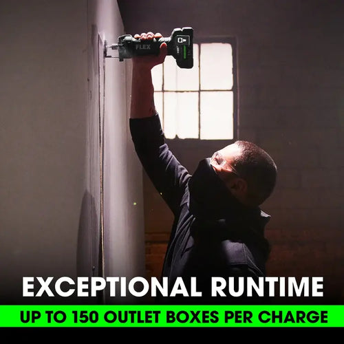 FLEX FXM203-2A Drywall Screw Gun With Magazine Attachment And Cut Out Tool Kit include (2) 2.5Ah Lithium-Ion Batteries, 160W Rapid Charger