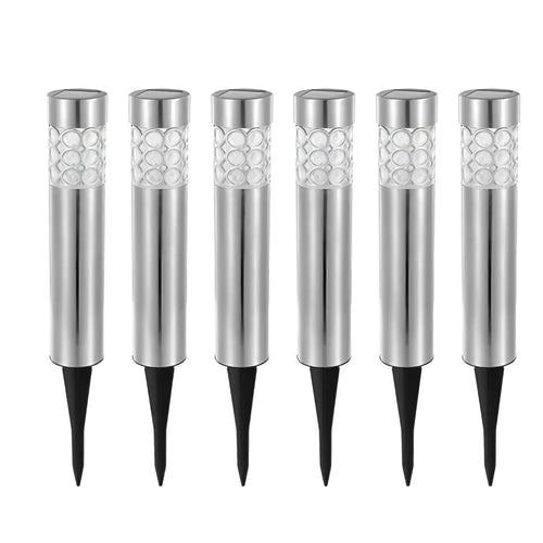 Garden Solar Lamps with RGB Lighting and Stainless Steel Build