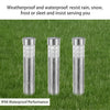 Garden Solar Lamps with RGB Lighting and Stainless Steel Build