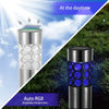 Garden Solar Lamps with RGB Lighting and Stainless Steel Build