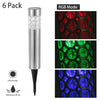 Garden Solar Lamps with RGB Lighting and Stainless Steel Build