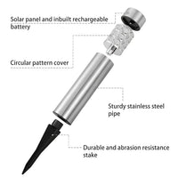 Garden Solar Lamps with RGB Lighting and Stainless Steel Build