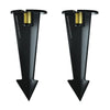 Garden Stakes | 9-Inch In-Ground Solid Brass 1/2" NPT Thread 2 Pack