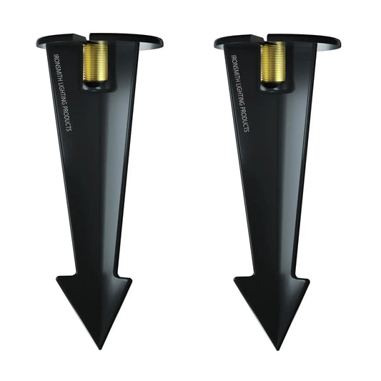 Garden Stakes | 9-Inch In-Ground Solid Brass 1/2" NPT Thread 2 Pack