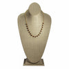 Garnet Bead Chain Necklace 14K Gold Fill Delicate Pendant