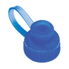 BLUE K-STYLE BOTTLE ADAPTER CAPS - 28MM (MEDIUM NECK), 25 COUNT