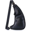 Genuine Leather Chest Bag For Men Leather Shoulder Bag Personality Messenger Bag  Casual Bag