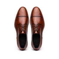 25-548-CGN GIOVANNI Italian Calfskin Lace Up Cognac