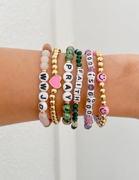 God is Good Letter Bracelet