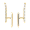 Moissanite Geometric Stud Earrings 925 Sterling Silver Push Back Gift For Women