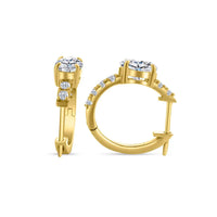 925 Sterling Silver Moissanite 1 Ct Oval Stud Earrings For Women GIA
