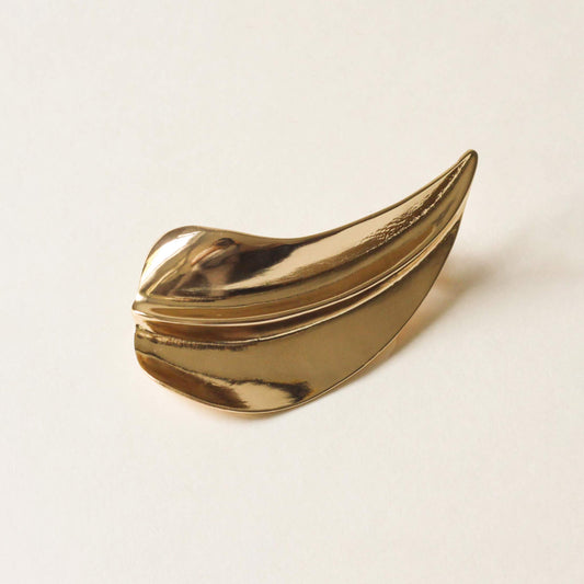 Leaf Metal Barrette Hair Clip | Gold