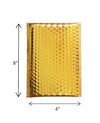 Gold Metallic Bubble Mailers Size 4x8 Padded Shipping Bags