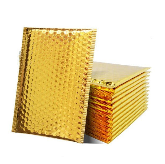 Gold Metallic Bubble Mailers Size 8.5x12 Padded Shipping Bags