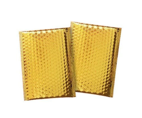 Gold Metallic Bubble Mailers Size 8.5x12 Padded Shipping Bags
